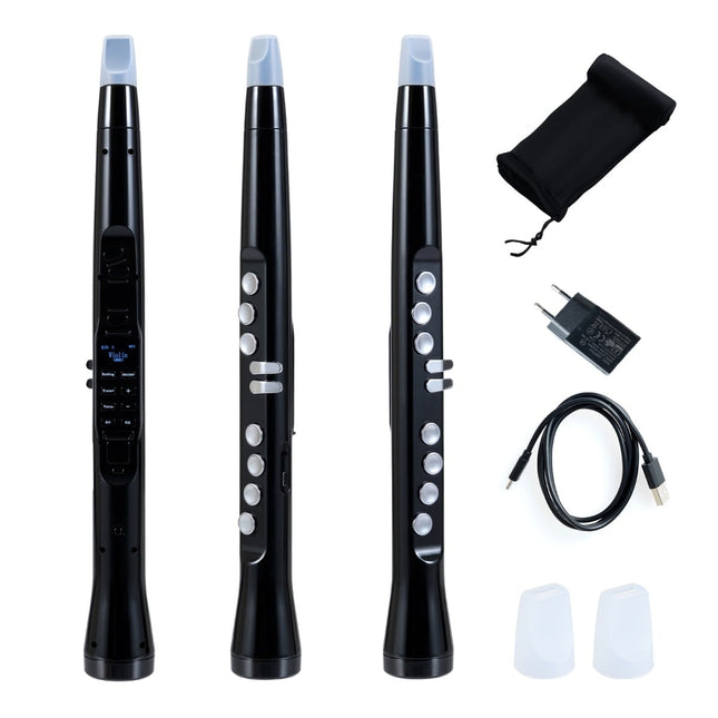 Digitales Saxophon mit Wireless MIDI, 100 Sounds, Schwarz