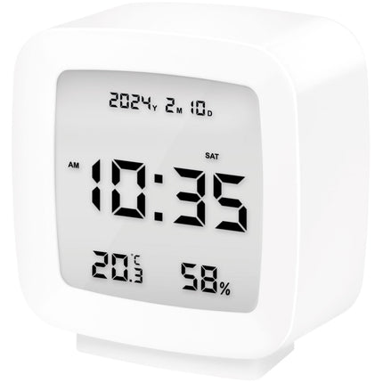 Digital alarm clock with date, temp, humidity