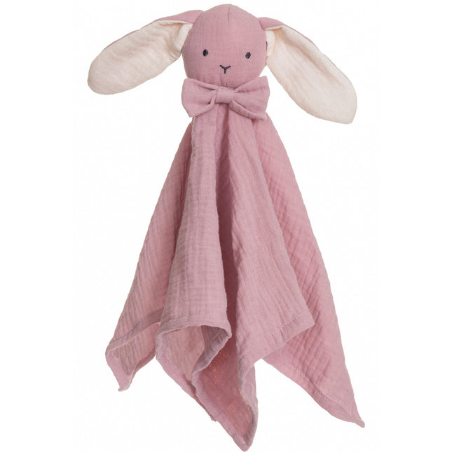 Diinglisar, Schnuffeltuch, Kaninchen, Musselin rosa