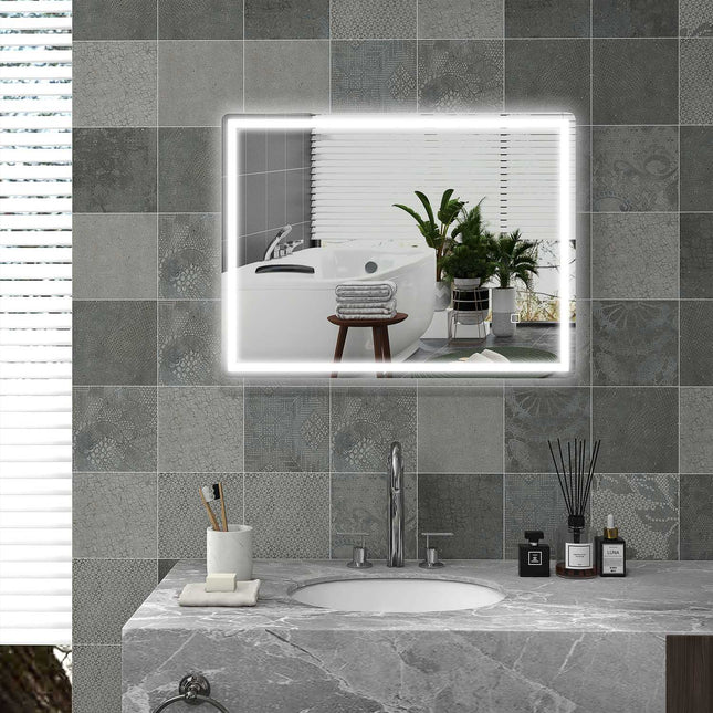Stmívatelné koupelnové zrcadlo 80x60cm, nezamlžuje se, s pamětí