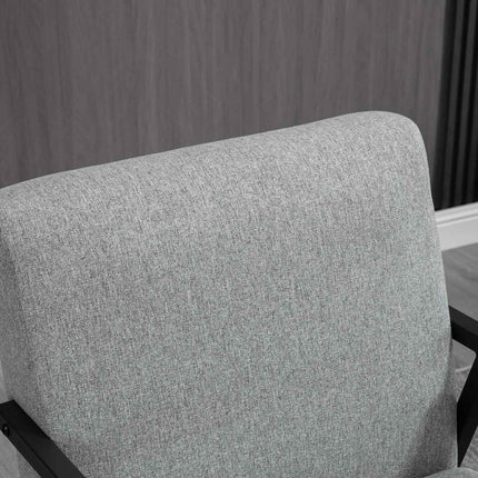 Sessel in grauer Leinenoptik - Ohrensessel, Relax, 64,5x70x83,5 cm
