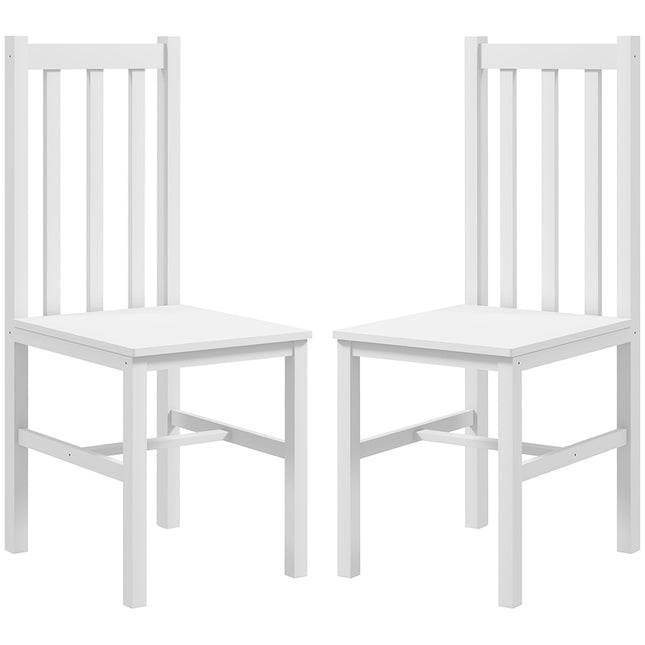 Esszimmerstühle aus Weißkiefer, 2er-Set - 120 kg Tragfähigkeit