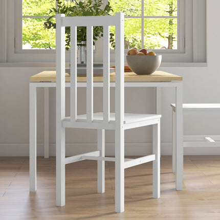 Esszimmerstühle aus Weißkiefer, 2er-Set - 120 kg Tragfähigkeit