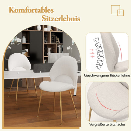 Dining Chairs Set of 2, Ergonomic, 150kg Capacity