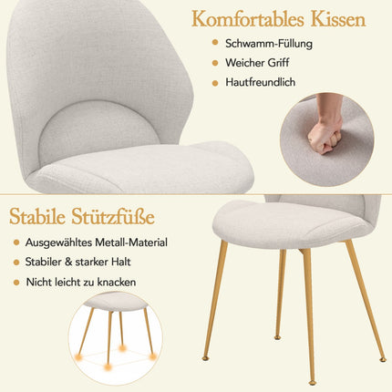 Dining Chairs Set of 2, Ergonomic, 150kg Capacity