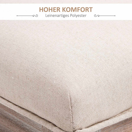 Vintage beiger Esszimmerstuhl – gepolsterter Sessel aus Rattan