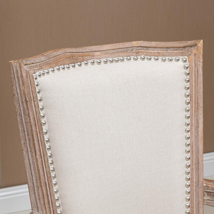 Dining room armchair with linen upholstery, vintage design