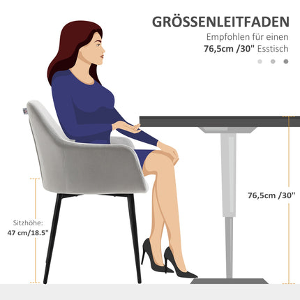 Graue Polsterstühle für Esszimmer, 2er-Set – Rückenlehne Rattan, Leinen-Optik