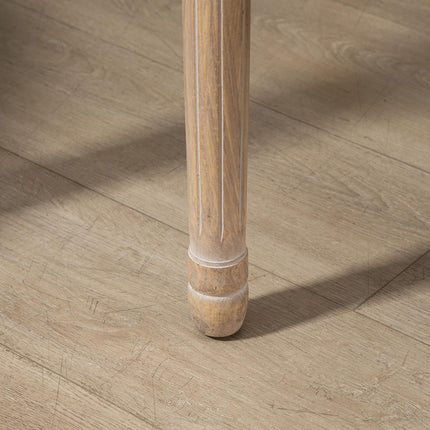 Graue Polsterstühle für Esszimmer, 2er-Set – Rückenlehne Rattan, Leinen-Optik