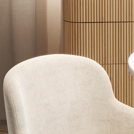 Velvet beige dining room chairs, set of 2, comfortable upholstered