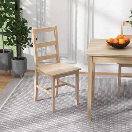 Jídelní sestava 5 dílů z masivního dřeva, úsporný design
