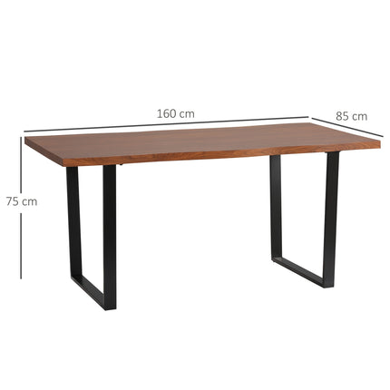 Industrial Steel Dining table for 6, 160x85x75 cm, Brown