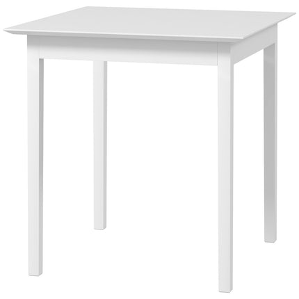 Square White wooden dining table for 2.75x75x76 cm