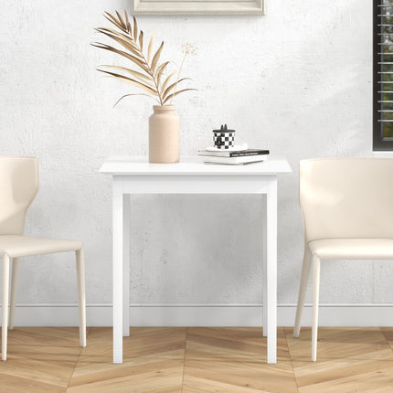 Square White wooden dining table for 2.75x75x76 cm