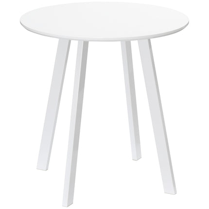 Kulatý jídelní stůl, zkosené nohy, 72 cm, bílá
