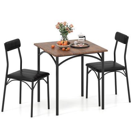 Jídelní set pro 2 s čalouněnými židlemi, úsporný design