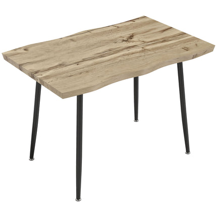 Dining Table for 4, 110 cm Oak with Steel Legs