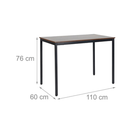 Dining Table for 4, 110 x 60 cm, Oak-Effect Top