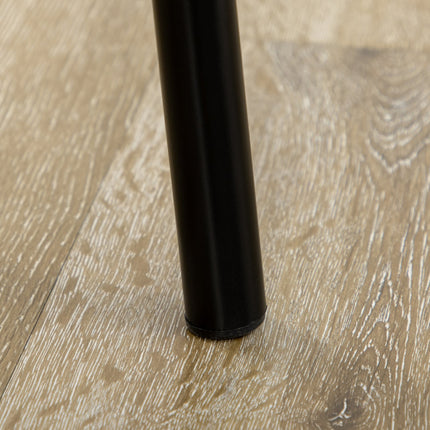 Schwarze, ovale Küchen-Essgruppe mit Stauraum, Metall