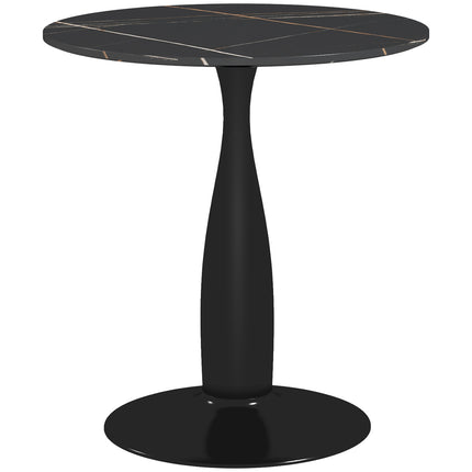 Runder Esstisch, moderner Stil – schwarz, Stahlgestell