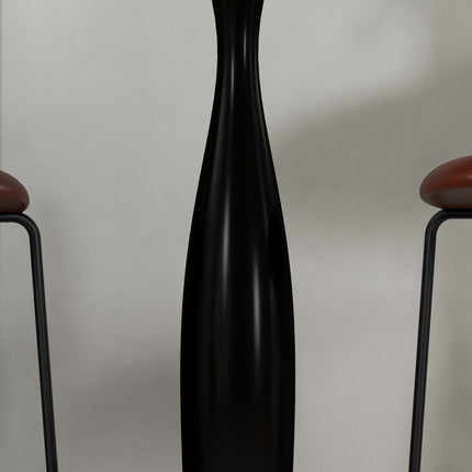 Runder Esstisch, moderner Stil – schwarz, Stahlgestell