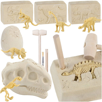 Sada vykopávek dinosaurů pro děti – 5 koster, nářadí součástí
