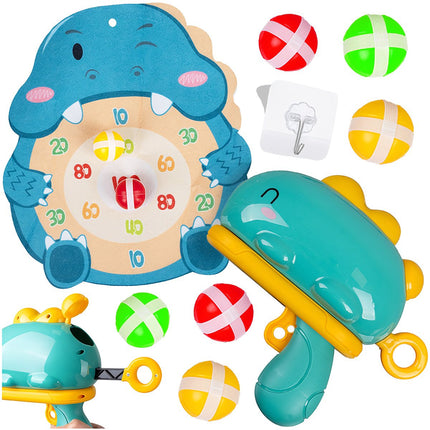 Dinosaurier-Schießspiel für Kinder, Schaumstoffbälle & Schild