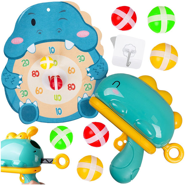 Dinosaurier-Schießspiel für Kinder, Schaumstoffbälle & Schild