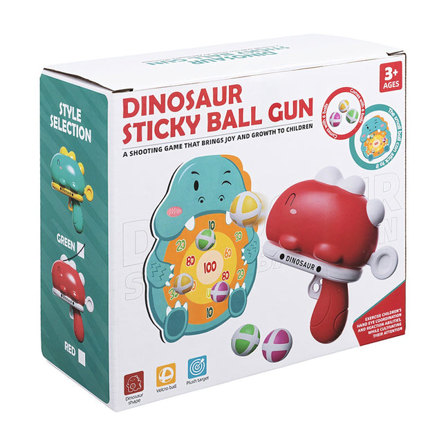 Dinosaurier-Schießspiel für Kinder, Schaumstoffbälle & Schild