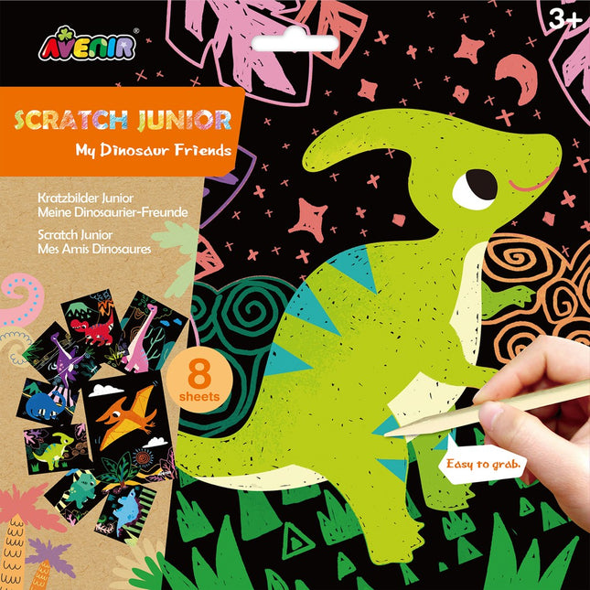 Scratch-Junior-Set für Kinder mit Dinosaurier-Motiven