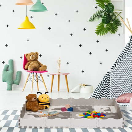 Tapis puzzle dinosaure avec bordure