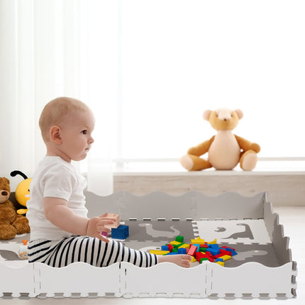 Tapis puzzle dinosaure avec bordure