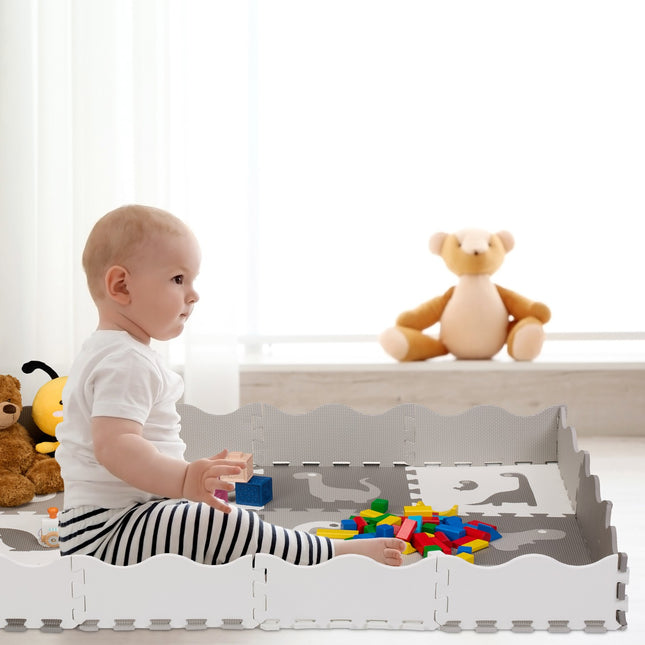 Dinosaurier-Puzzlematte mit Rand