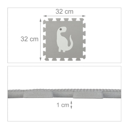 Tapis puzzle dinosaure avec bordure
