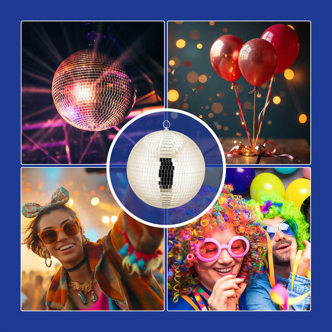 Discokugel 25 cm – Decken-Spiegelkugel für Partys