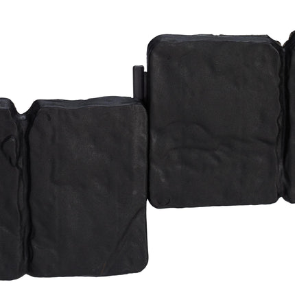 Lot de 10 bordures aspect pierre à prix réduit, noir