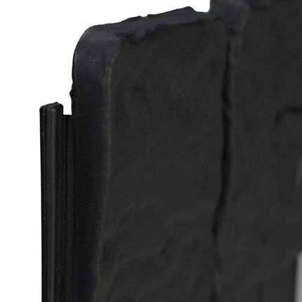 Lot de 10 bordures aspect pierre à prix réduit, noir
