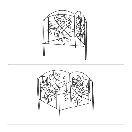 Discount fence 4 panels black