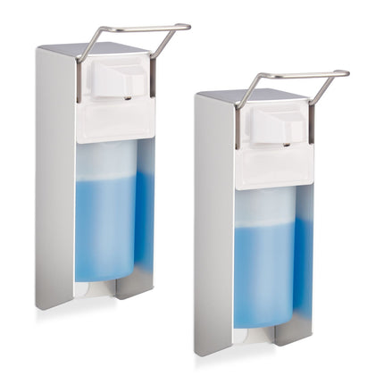 Disinfectant and Soap Dispenser, Wall-Mounted, 500ml