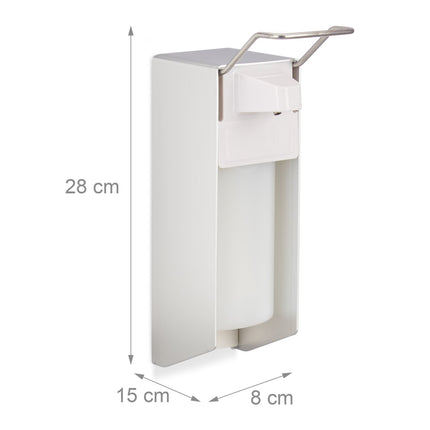 Disinfectant and Soap Dispenser, Wall-Mounted, 500ml