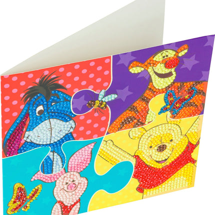 Disney Crystal Art Karte Winnie Puuh Puzzle, 18 x 18 cm