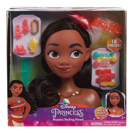 Disney Princess Moana (Vaiana) Styling Head With 18 Accessories