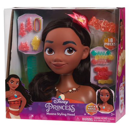 Disney Princess Moana (Vaiana) Styling Head With 18 Accessories