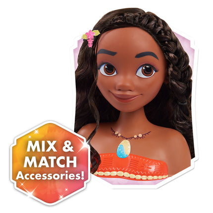 Disney Princess Moana (Vaiana) Styling Head With 18 Accessories