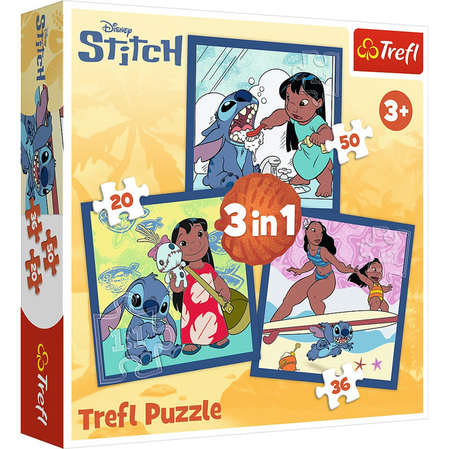 Disney Stitch 3-in-1 Puzzle-Set für Kinder