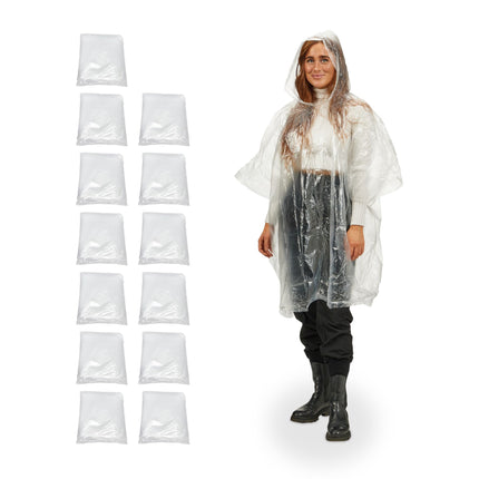 Disposable Poncho Set of 13
