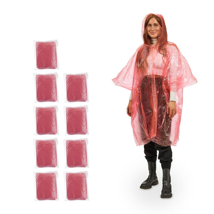 Disposable poncho set of 10