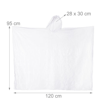 Disposable poncho set of 10