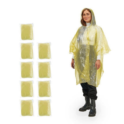 Disposable poncho set of 10