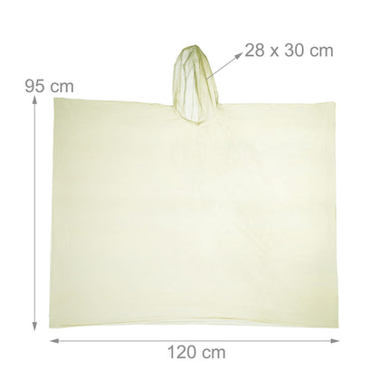 Disposable poncho set of 10